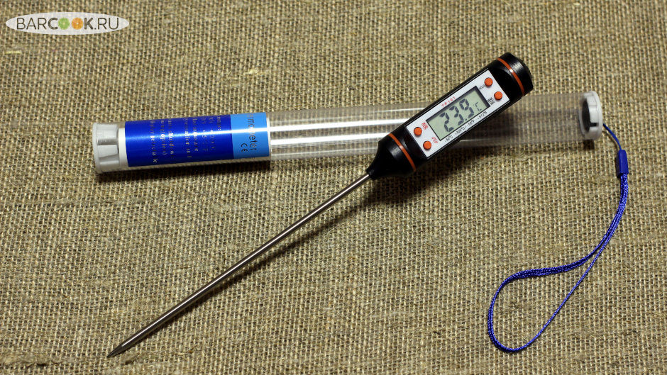 Цифровой термометр с щупом из нержавеющей стали